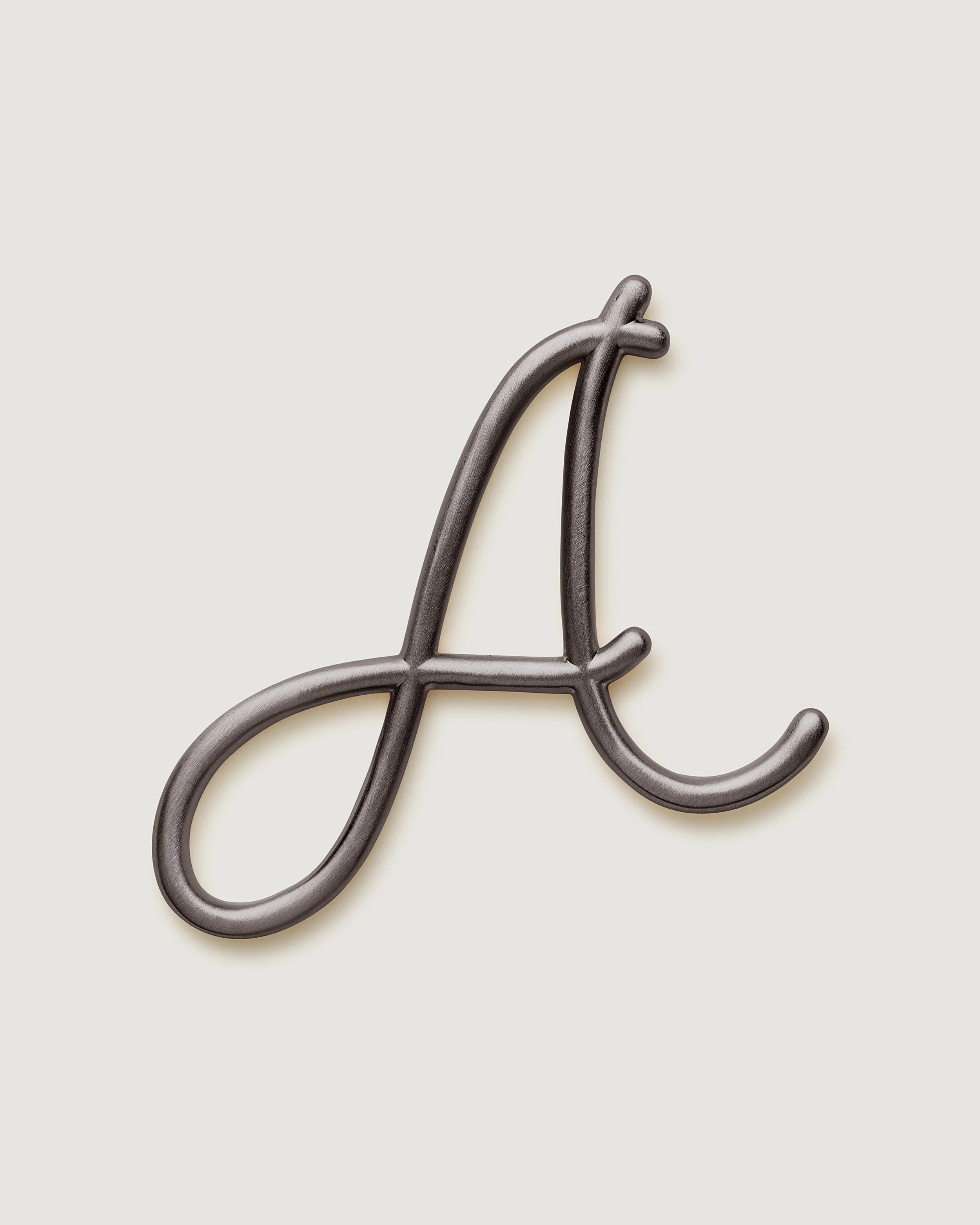 Alphabet Bag Charm | Brushed Gunmetal