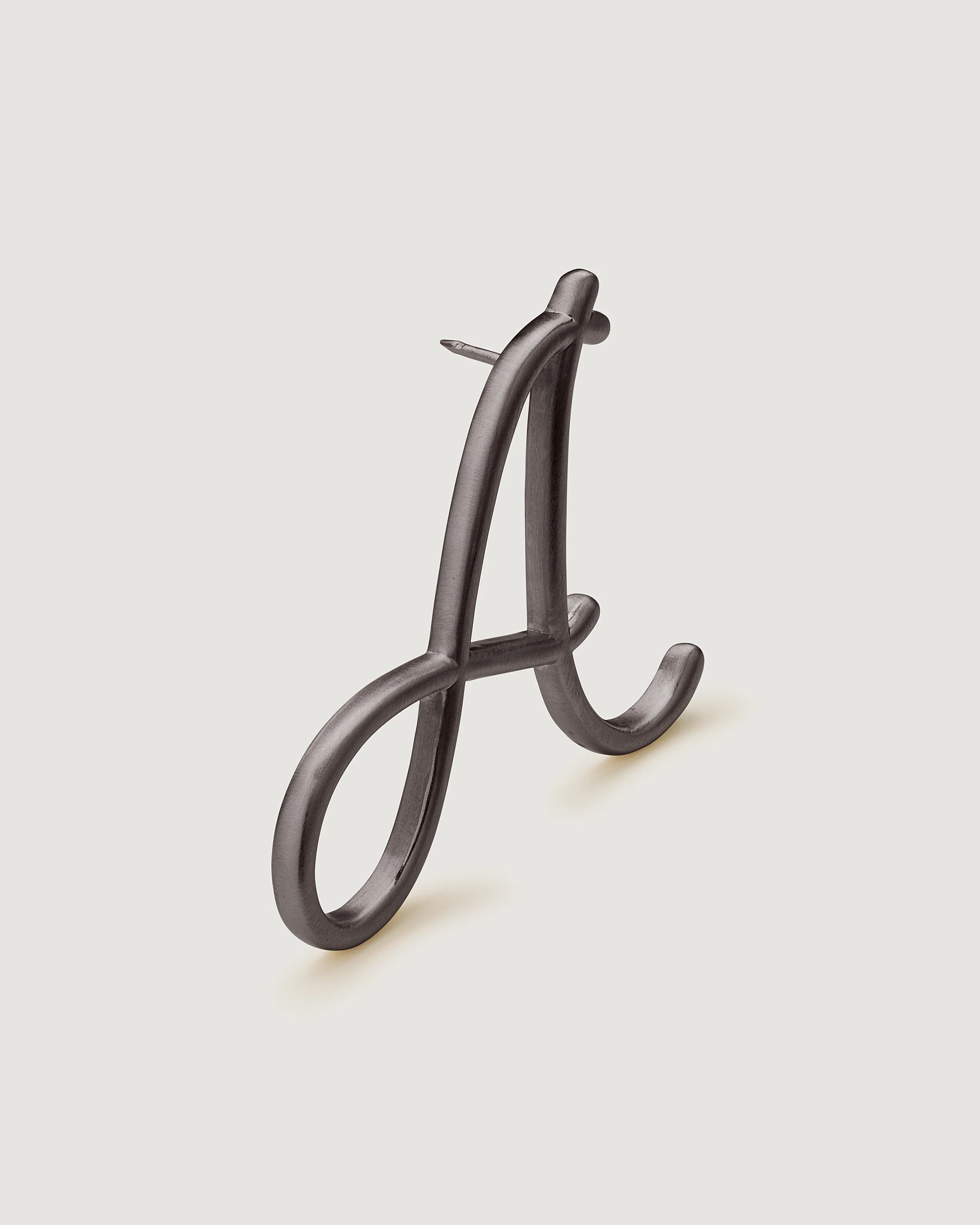 Alphabet Bag Charm | Brushed Gunmetal - Image 2