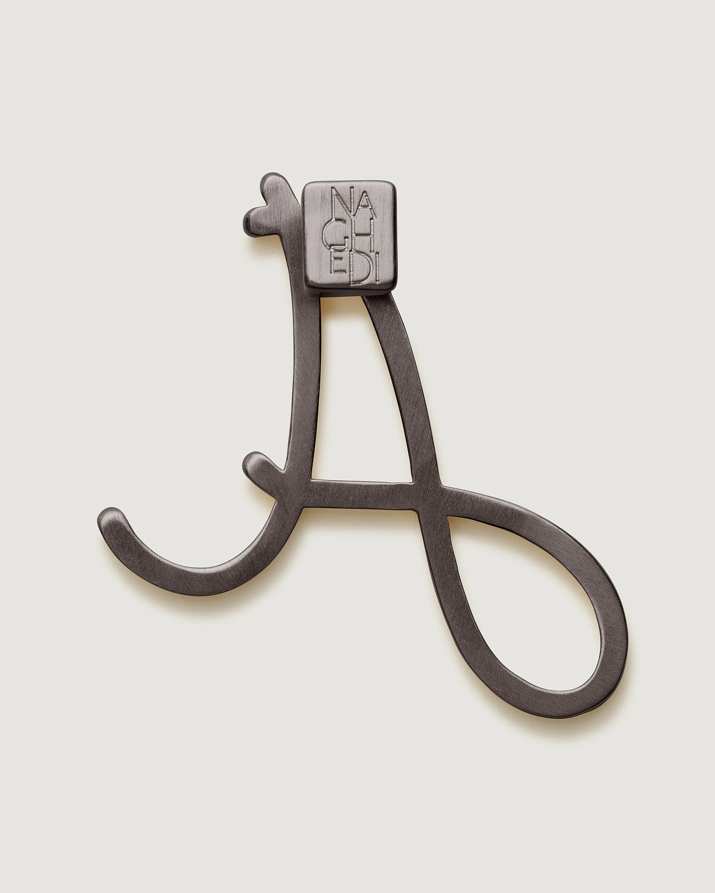 Alphabet Bag Charm | Brushed Gunmetal - Image 3