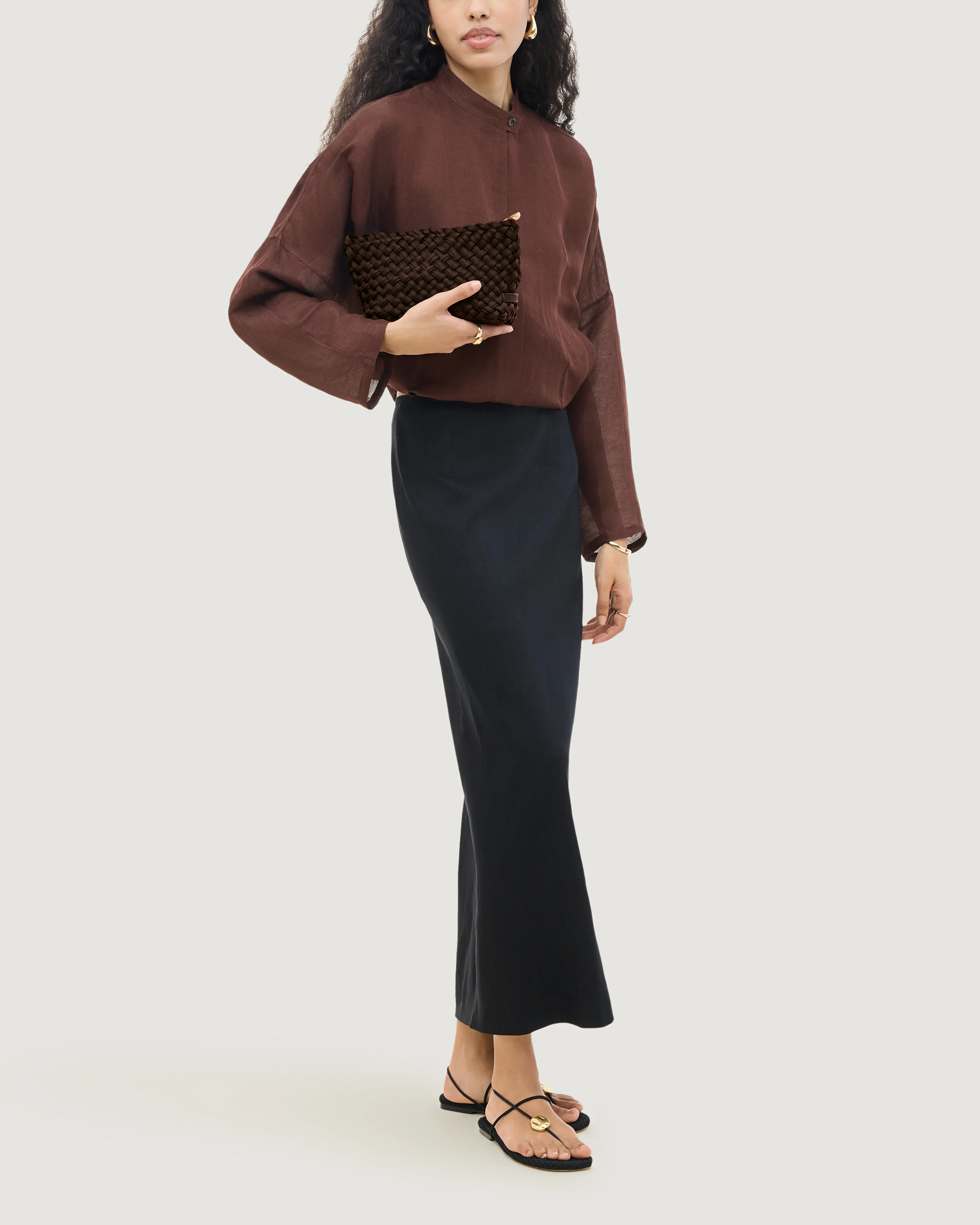 Gigi Clutch Double Weave | Chocolate - Image 5