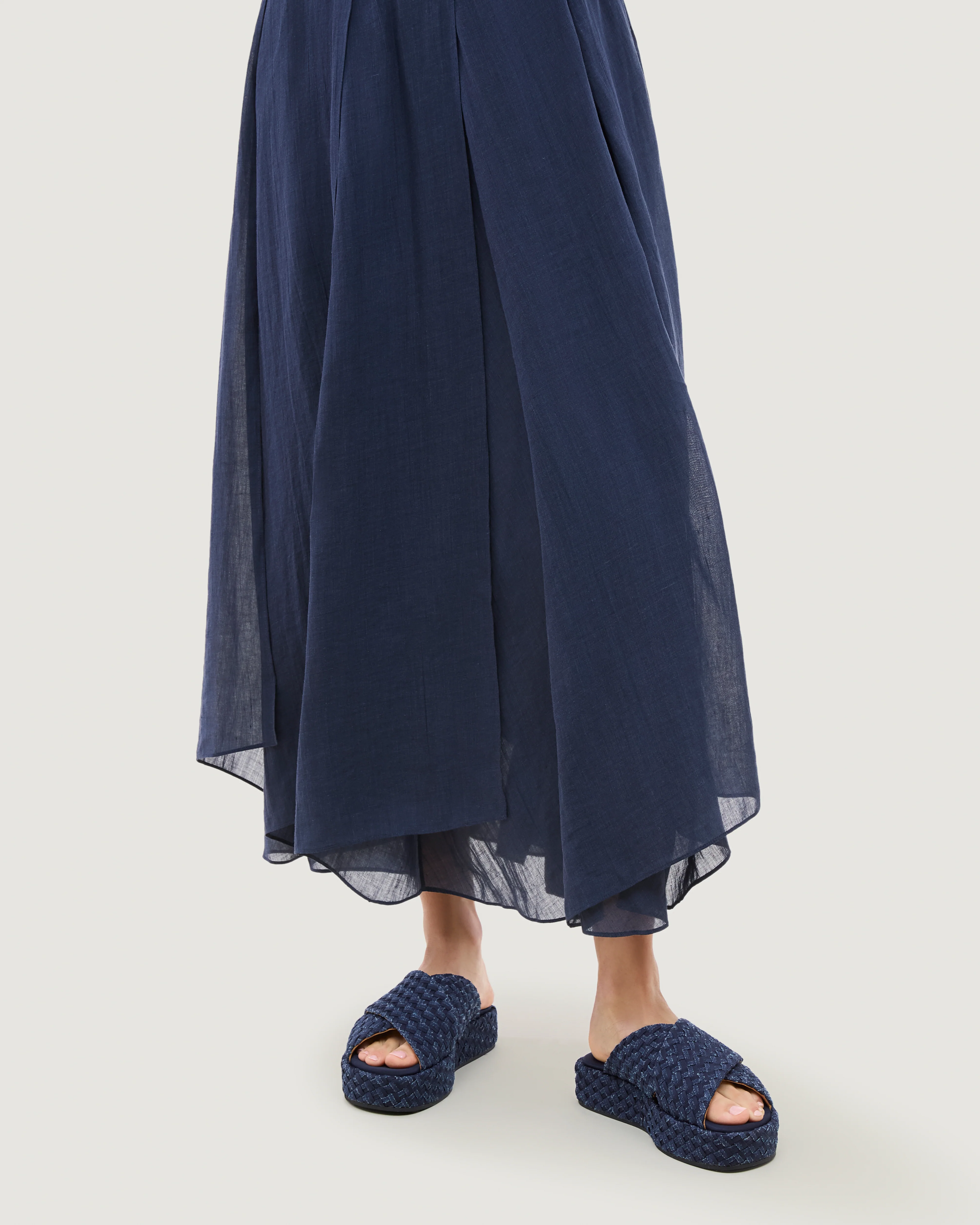 Laguna Platform Double Weave Denim | Indigo - Image 5
