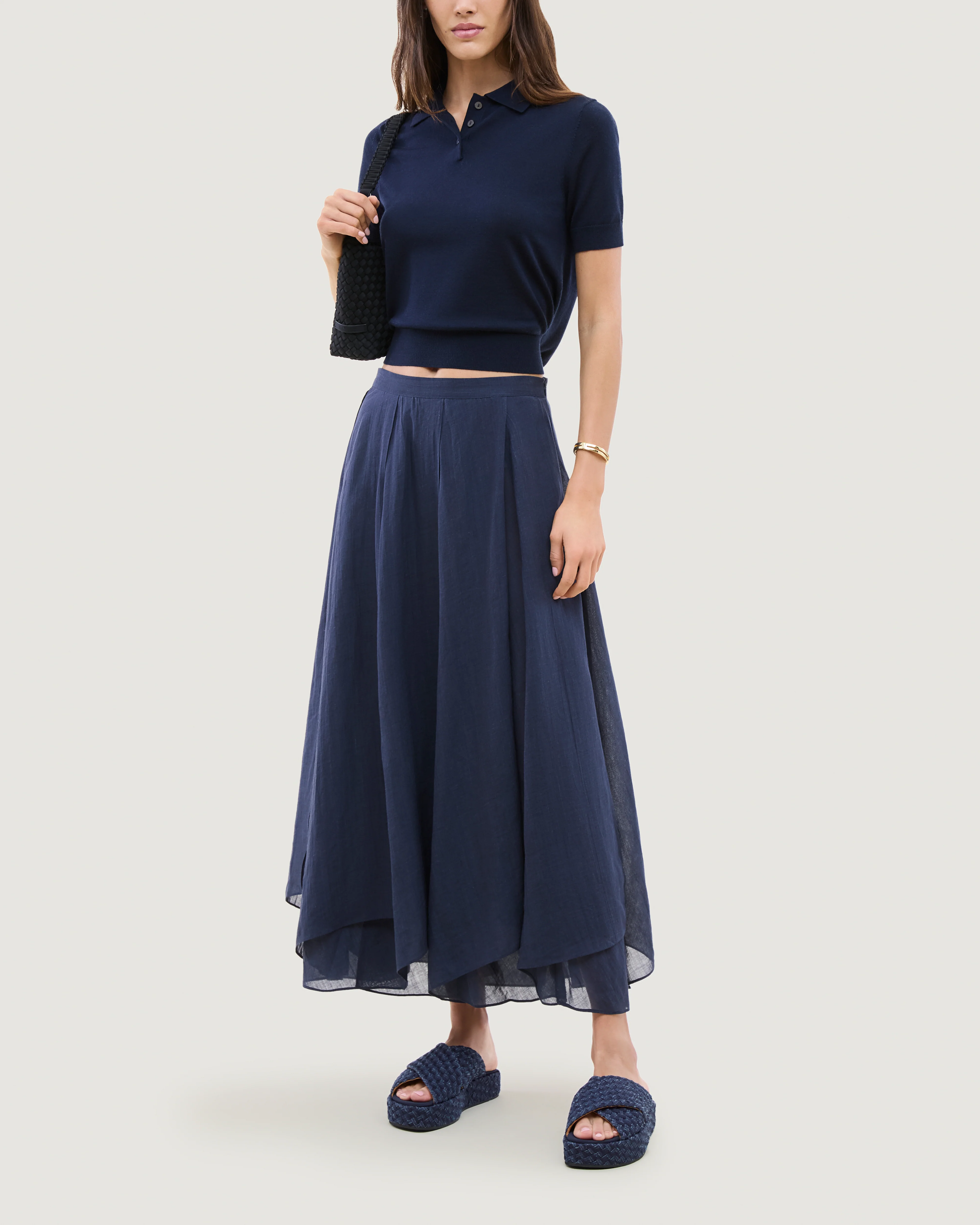 Laguna Platform Double Weave Denim | Indigo - Image 6