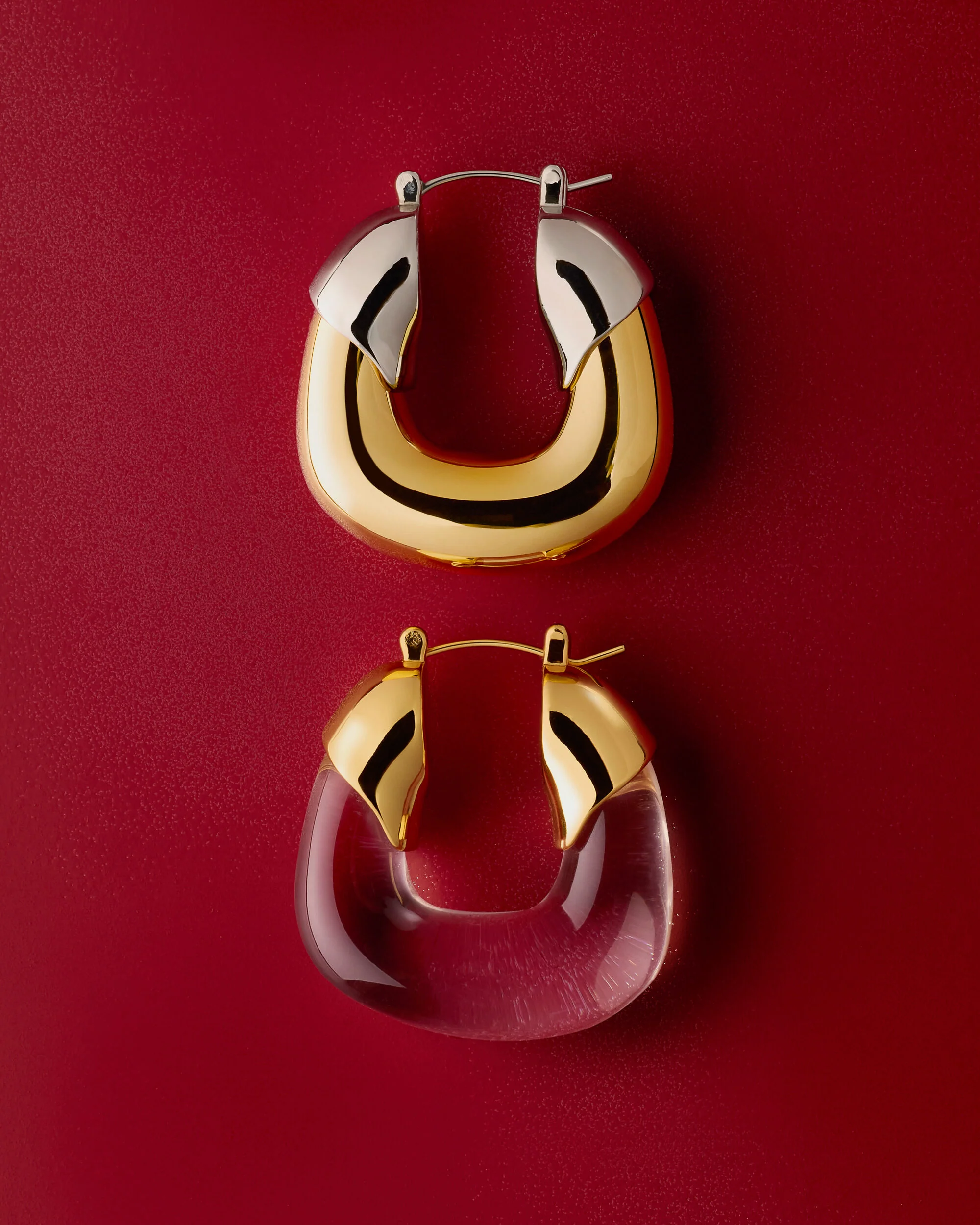 Lizzie Fortunato Organic Hoops | Mixed Metal - Image 2