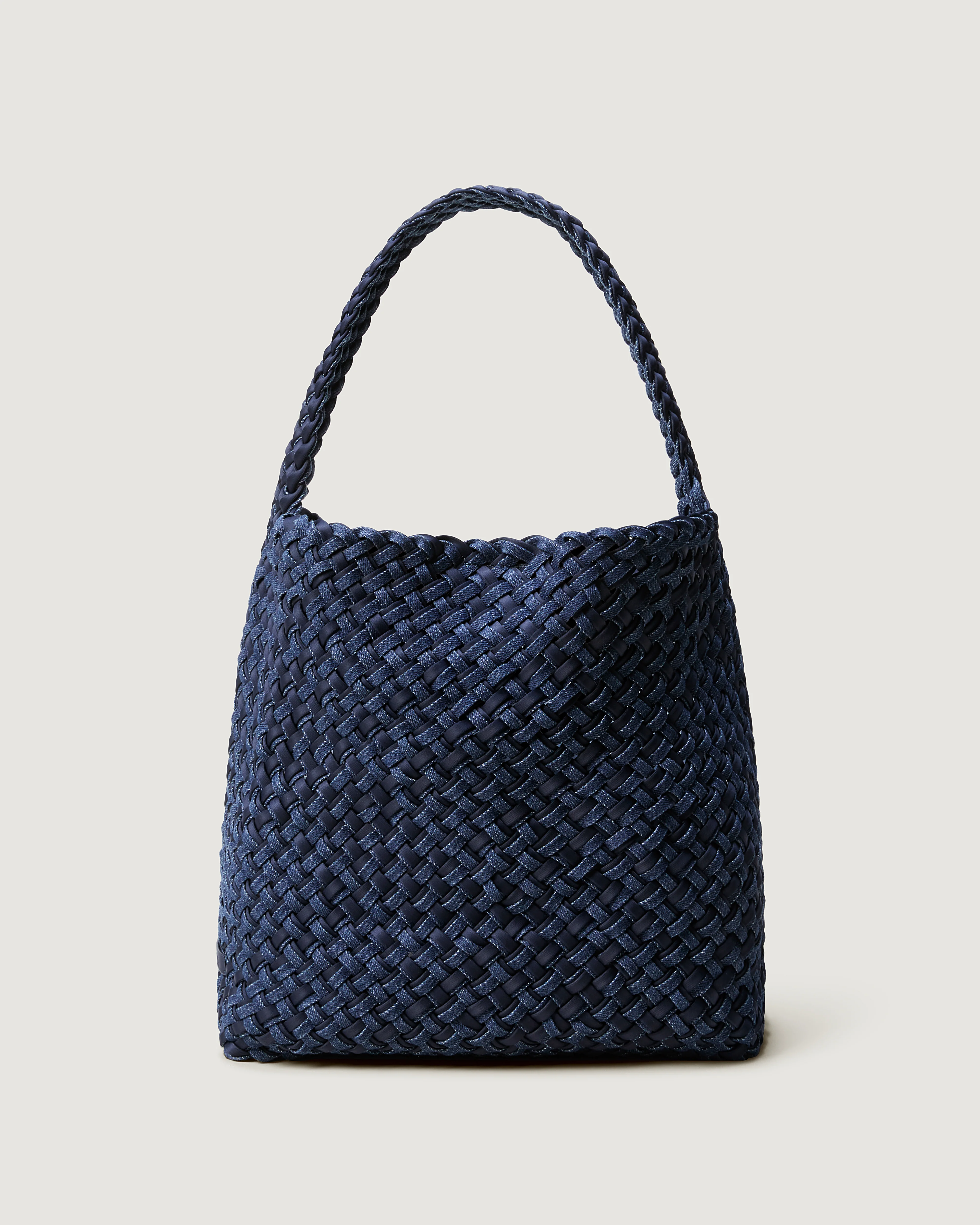 Nomad Medium Hobo Double Weave Denim | Indigo