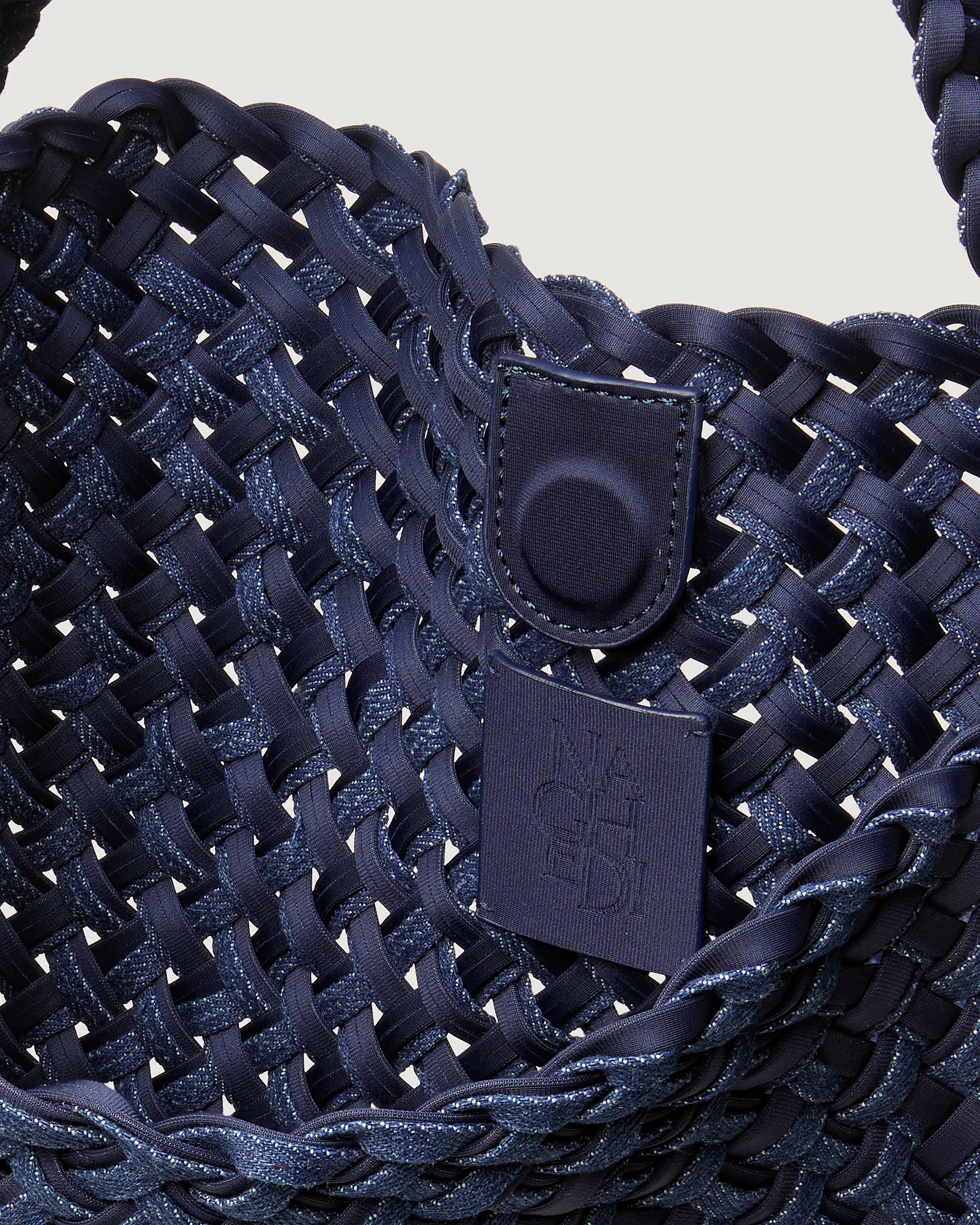 Nomad Medium Hobo Double Weave Denim | Indigo - Image 2