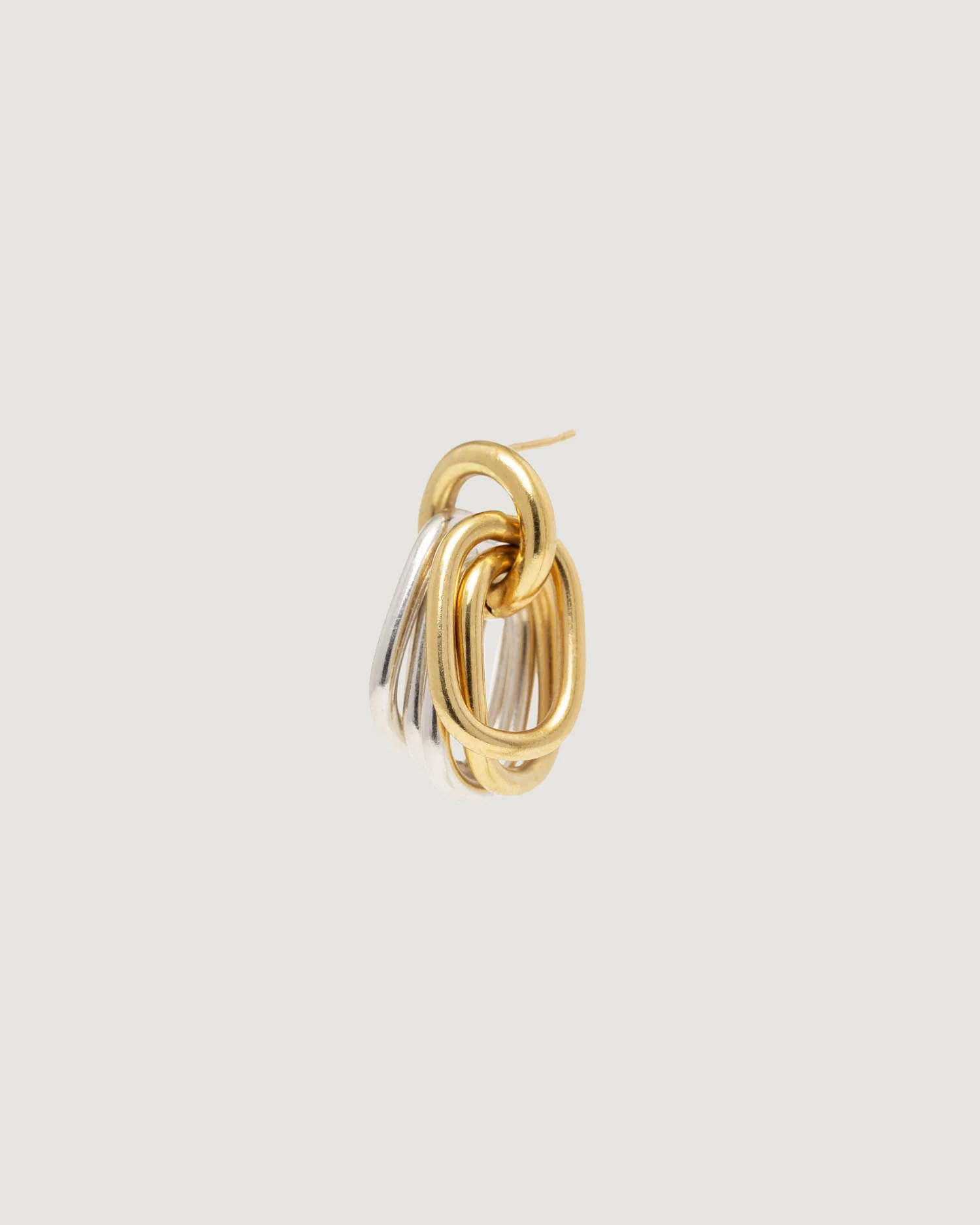 Sigal Oval Klik Earrings | Mixed Metal - Image 2