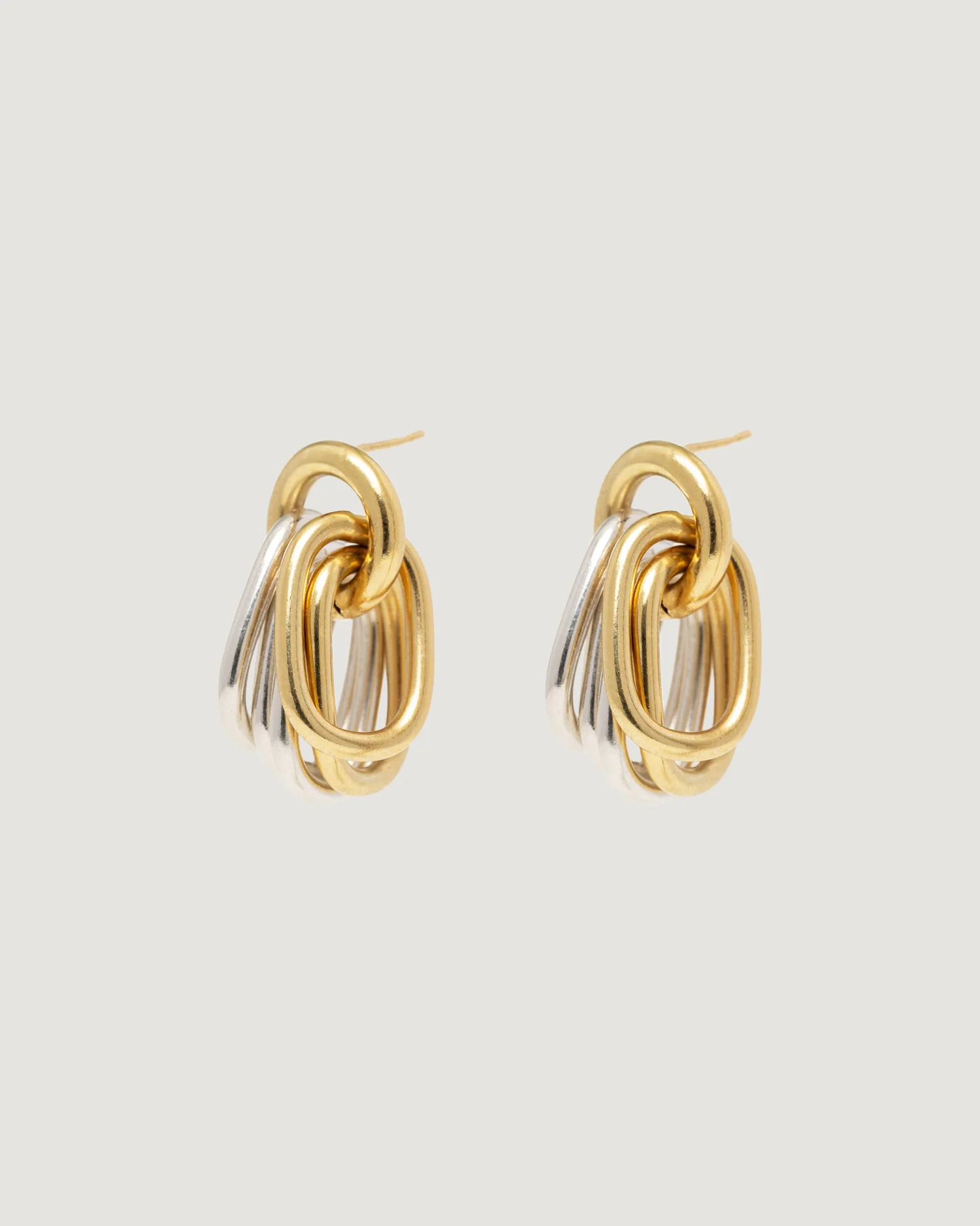 Sigal Oval Klik Earrings | Mixed Metal - Image 3