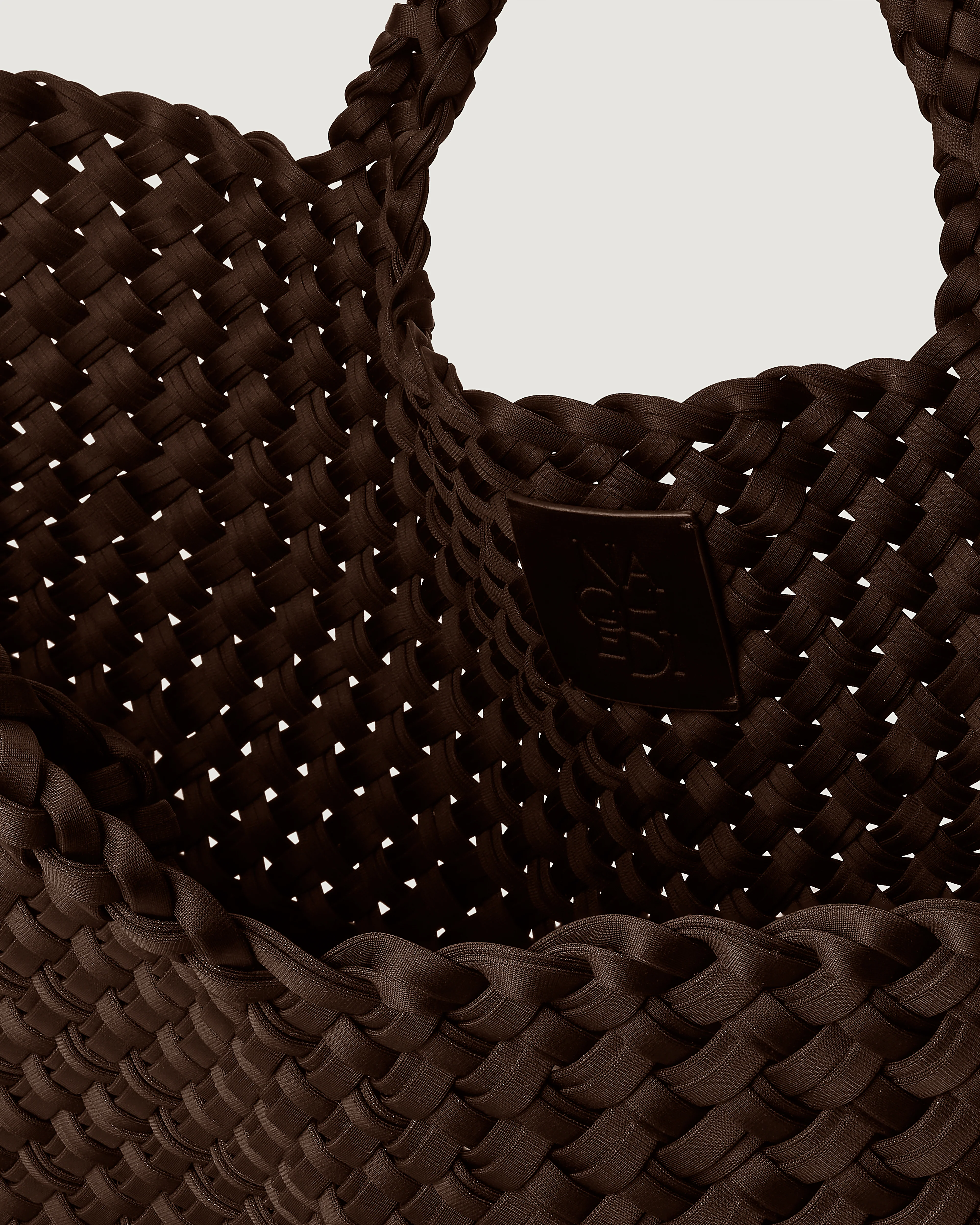 St. Barths Large Tote Double Weave | Chocolate - Image 2