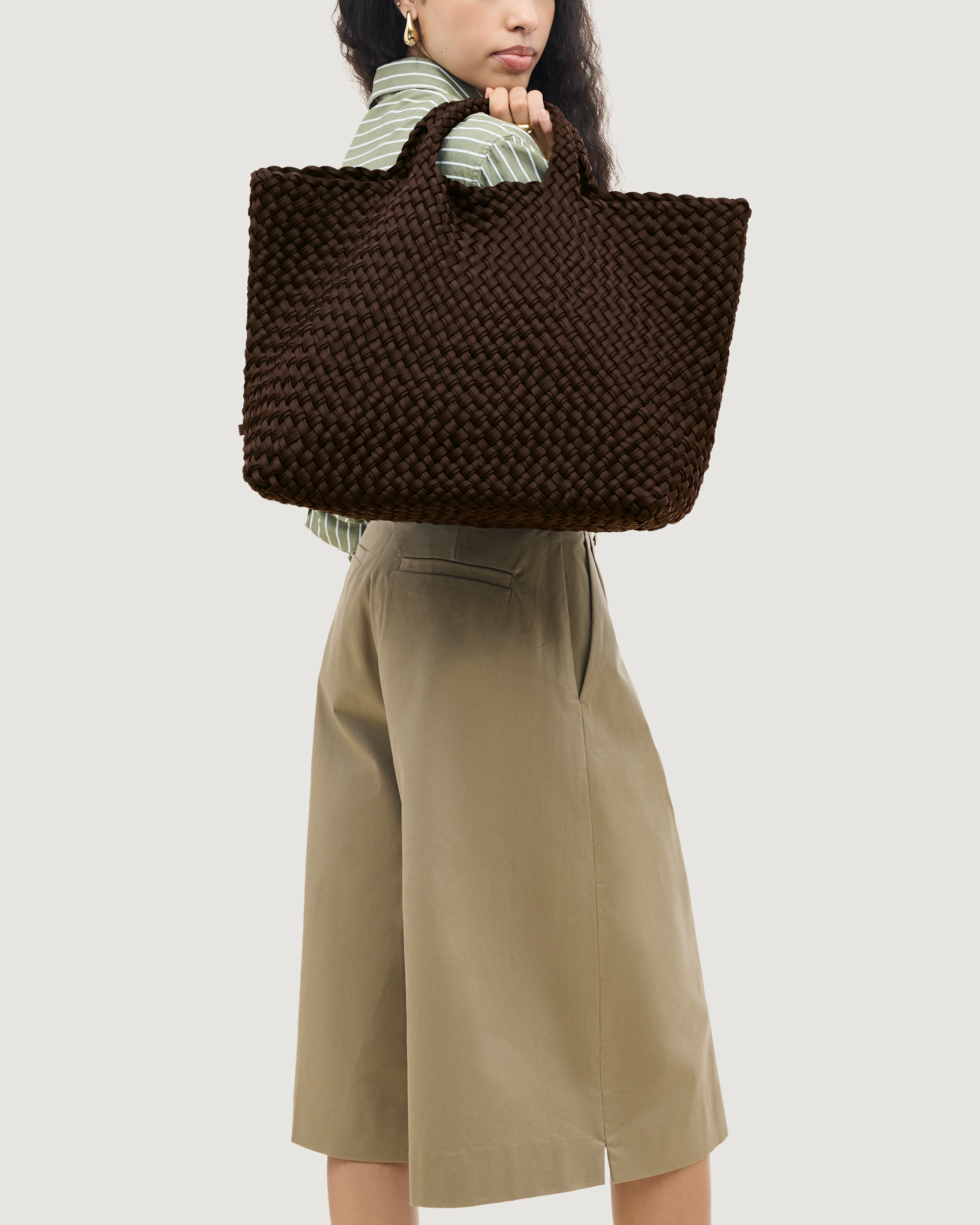 St. Barths Large Tote Double Weave | Chocolate - Image 5