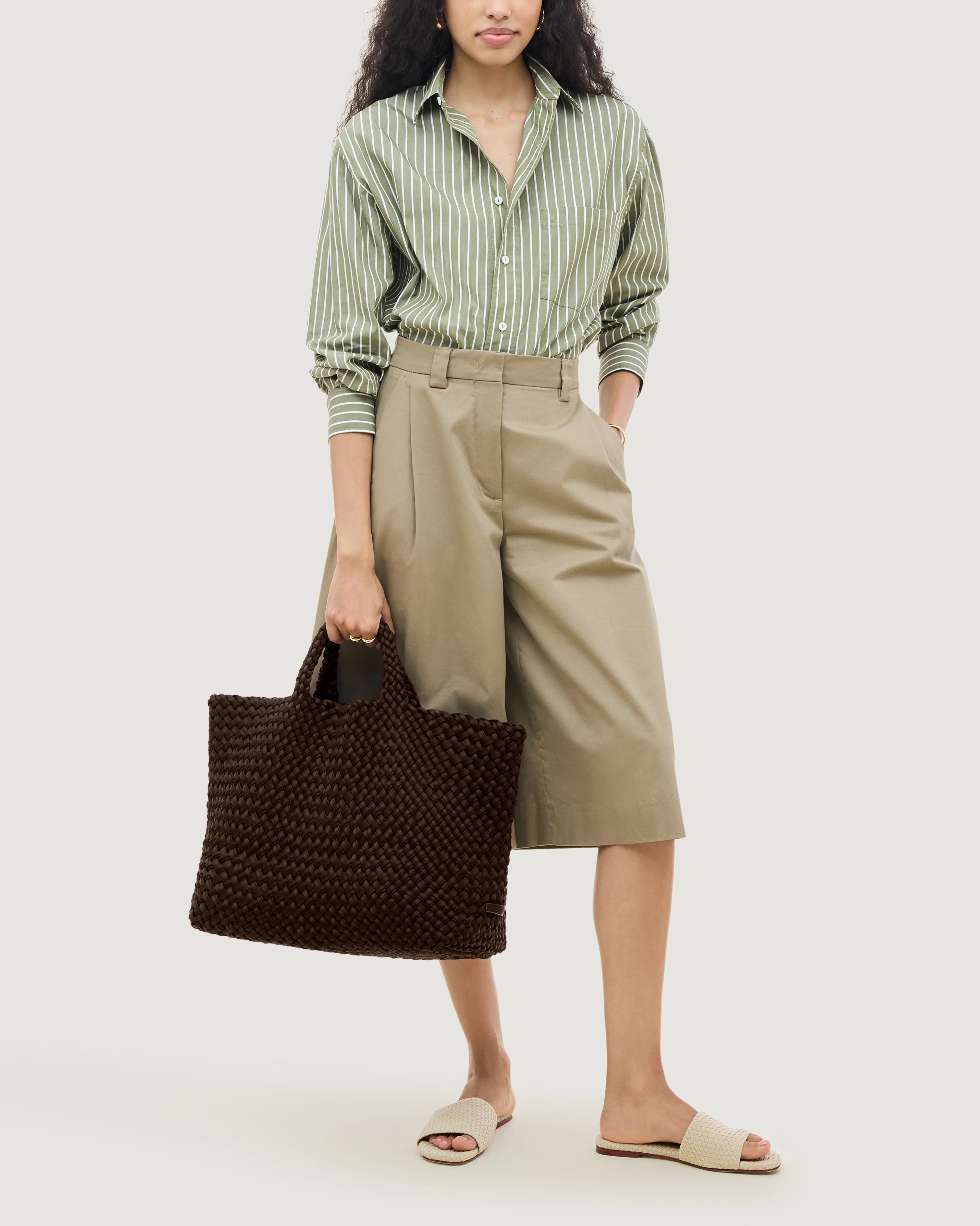 St. Barths Large Tote Double Weave | Chocolate - Image 6