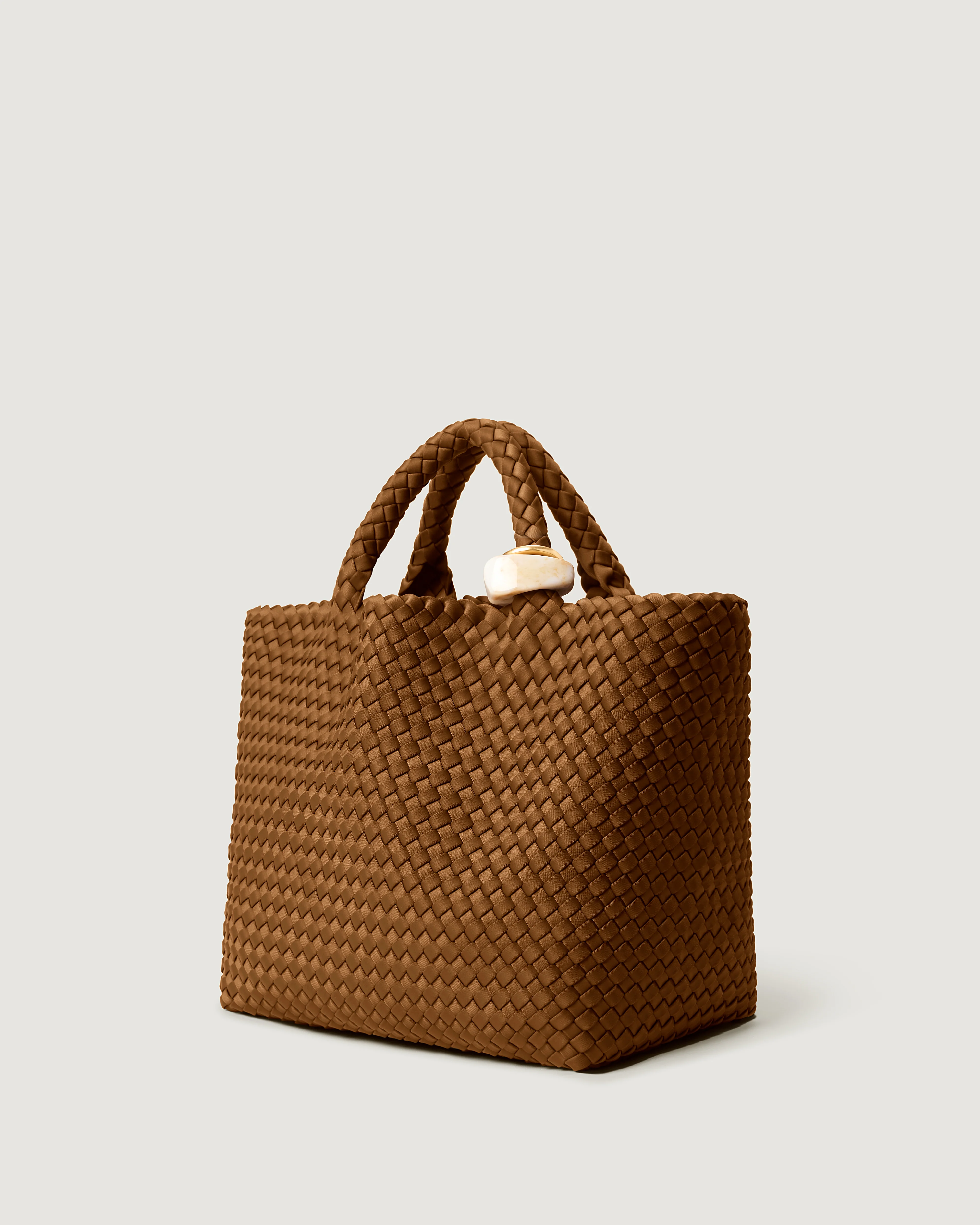 St. Barths Medium Tote Beads | Teak - Image 4
