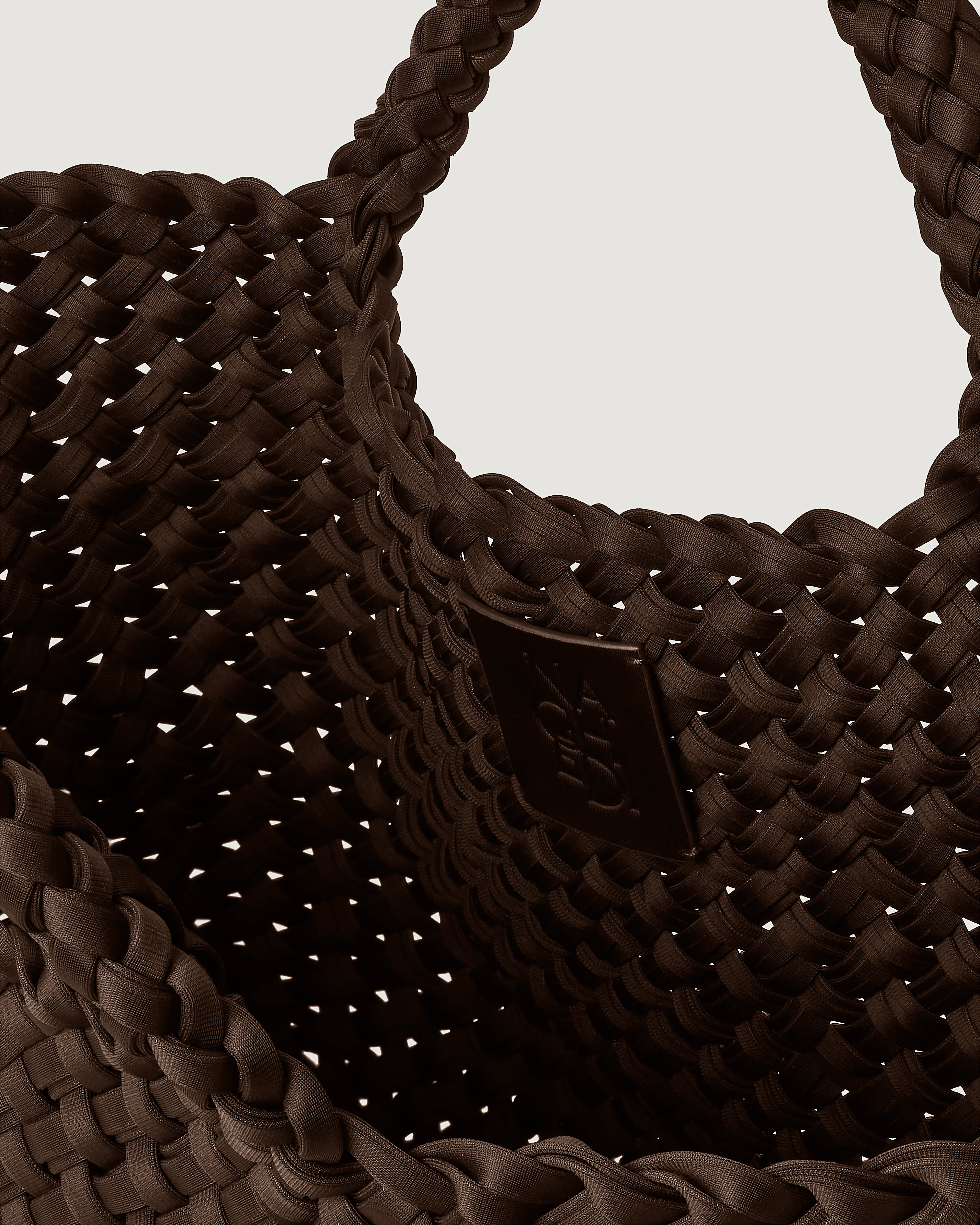 St. Barths Medium Tote Double Weave | Chocolate - Image 2