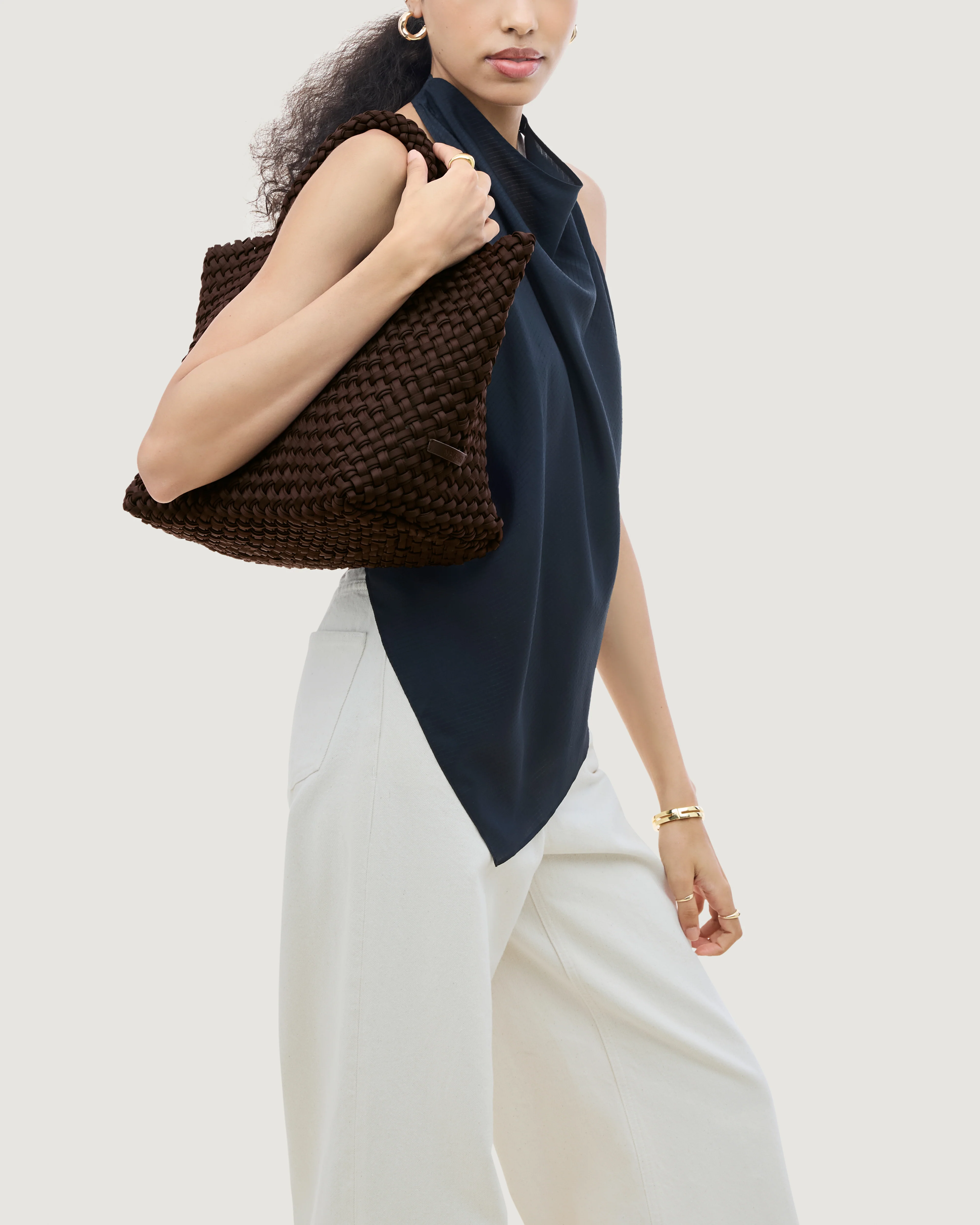 St. Barths Medium Tote Double Weave | Chocolate - Image 5