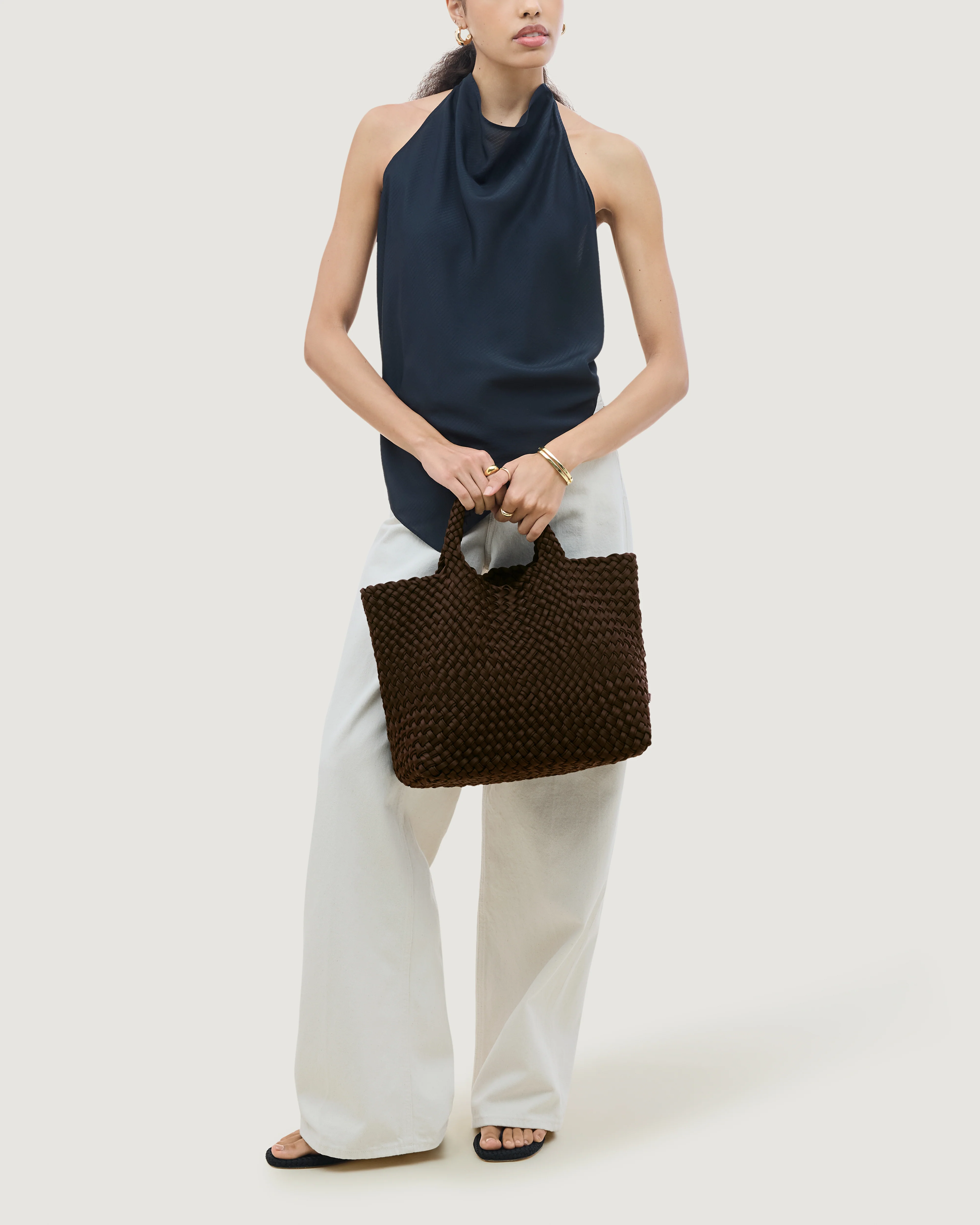 St. Barths Medium Tote Double Weave | Chocolate - Image 6