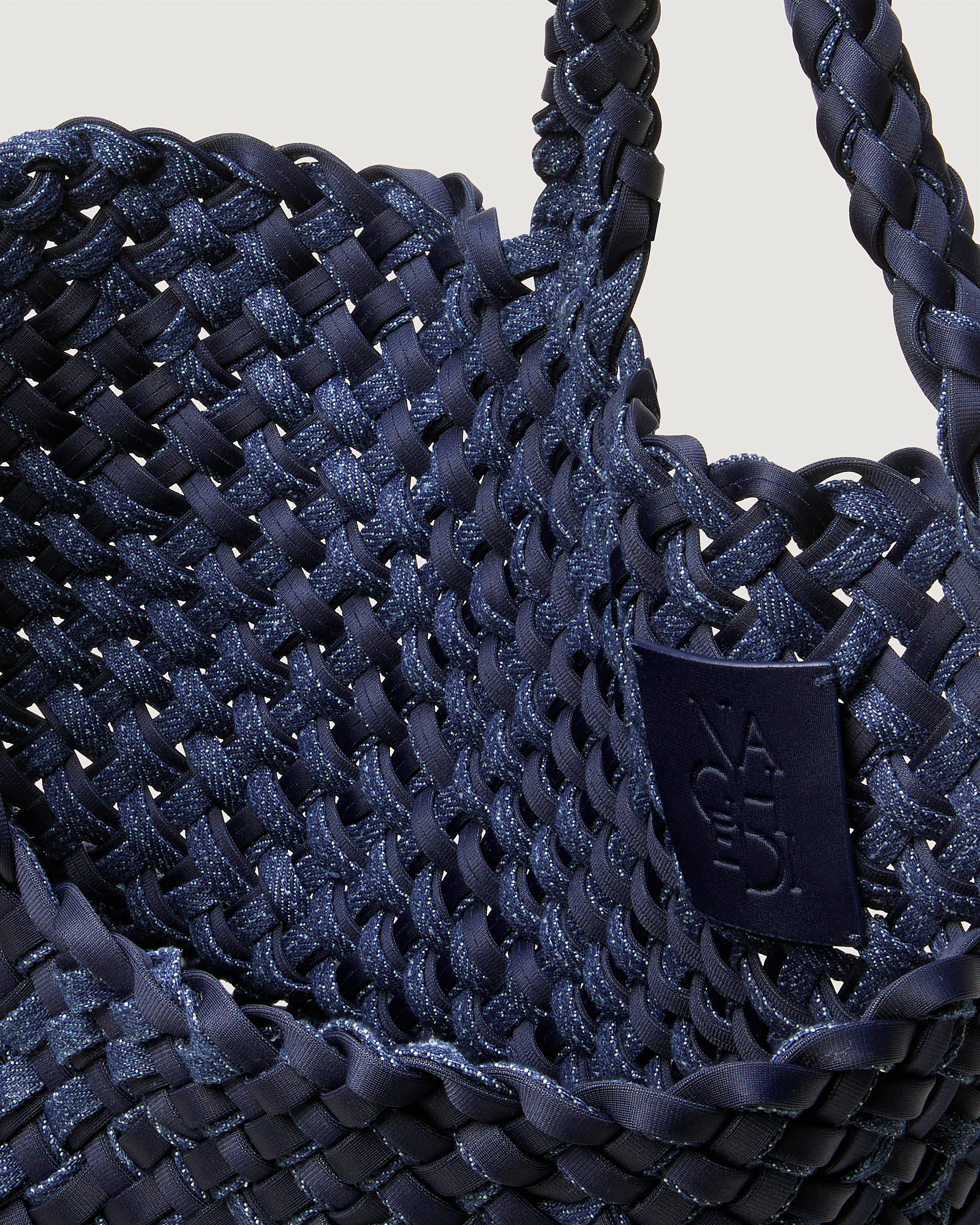 St. Barths Medium Tote Double Weave Denim | Indigo - Image 2