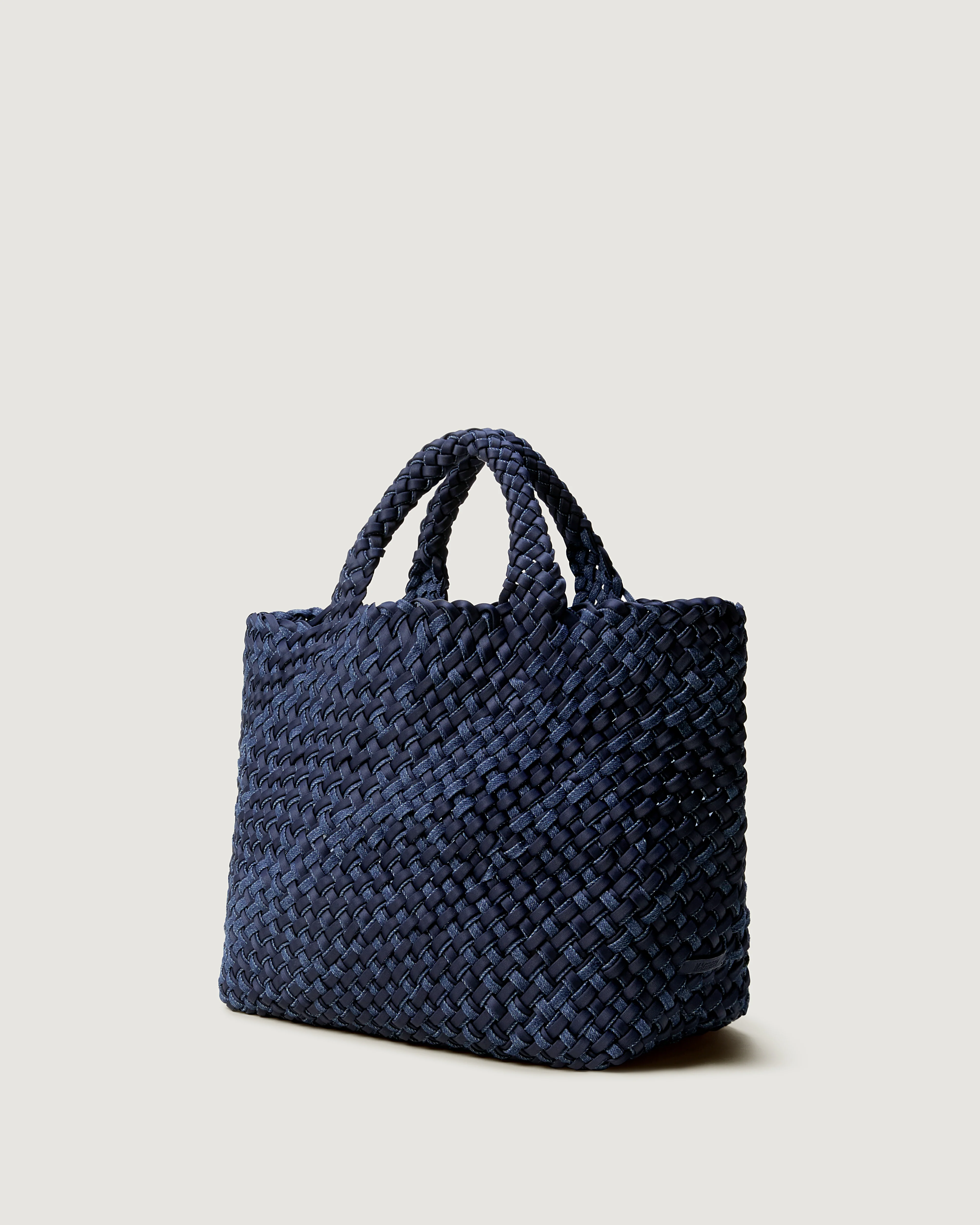 St. Barths Medium Tote Double Weave Denim | Indigo - Image 4