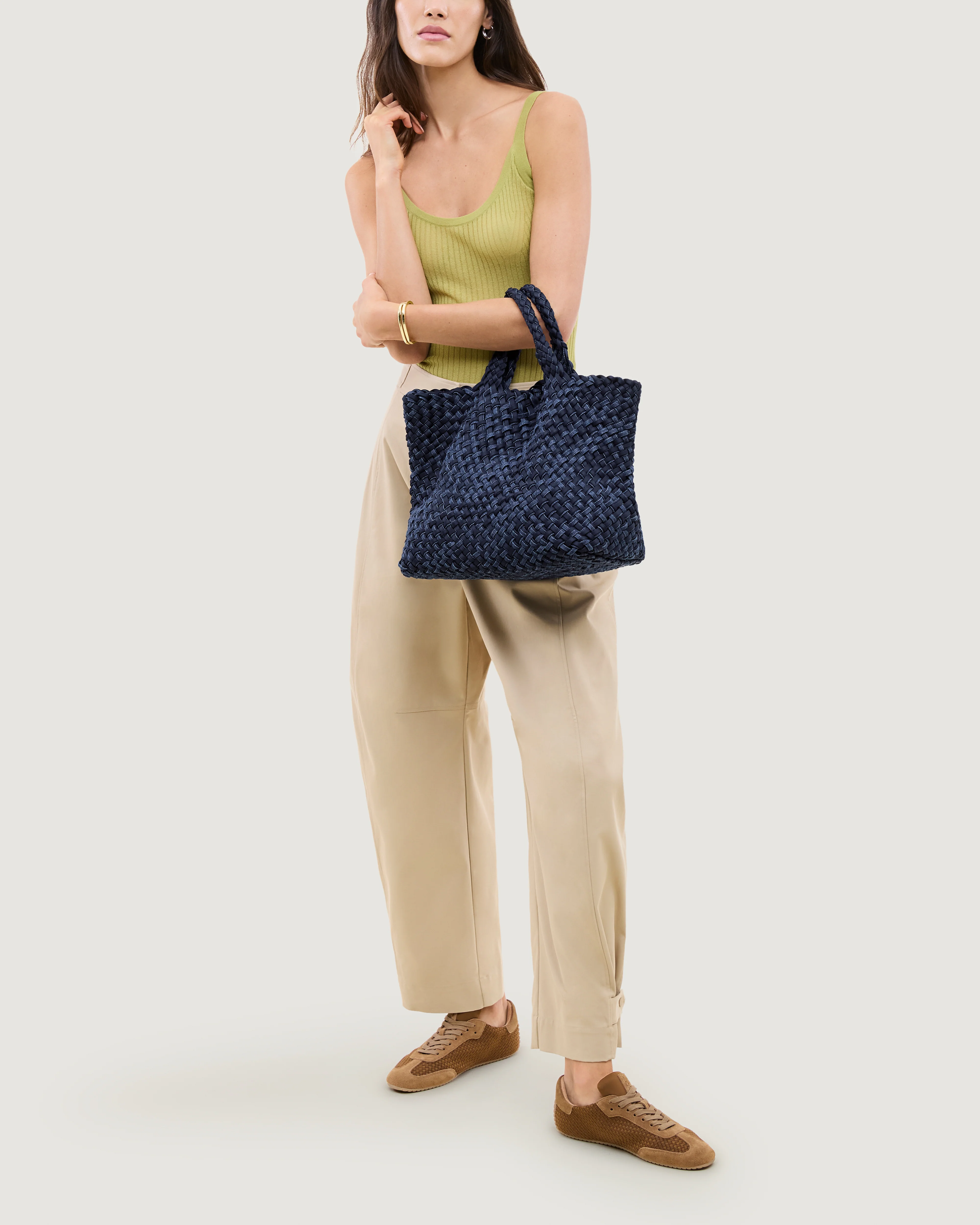 St. Barths Medium Tote Double Weave Denim | Indigo - Image 6