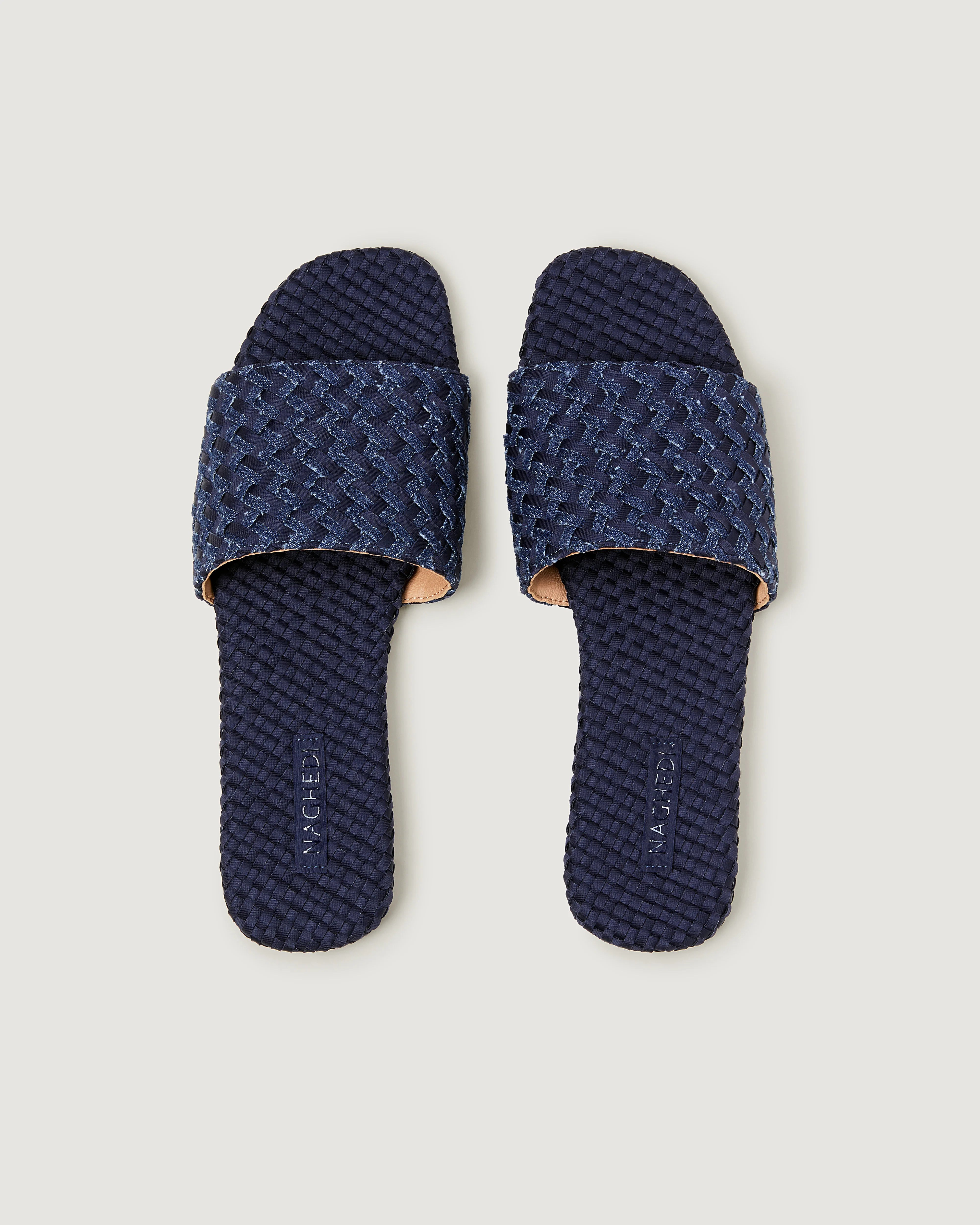 St. Barths Slide Double Weave Denim | Indigo - Image 3
