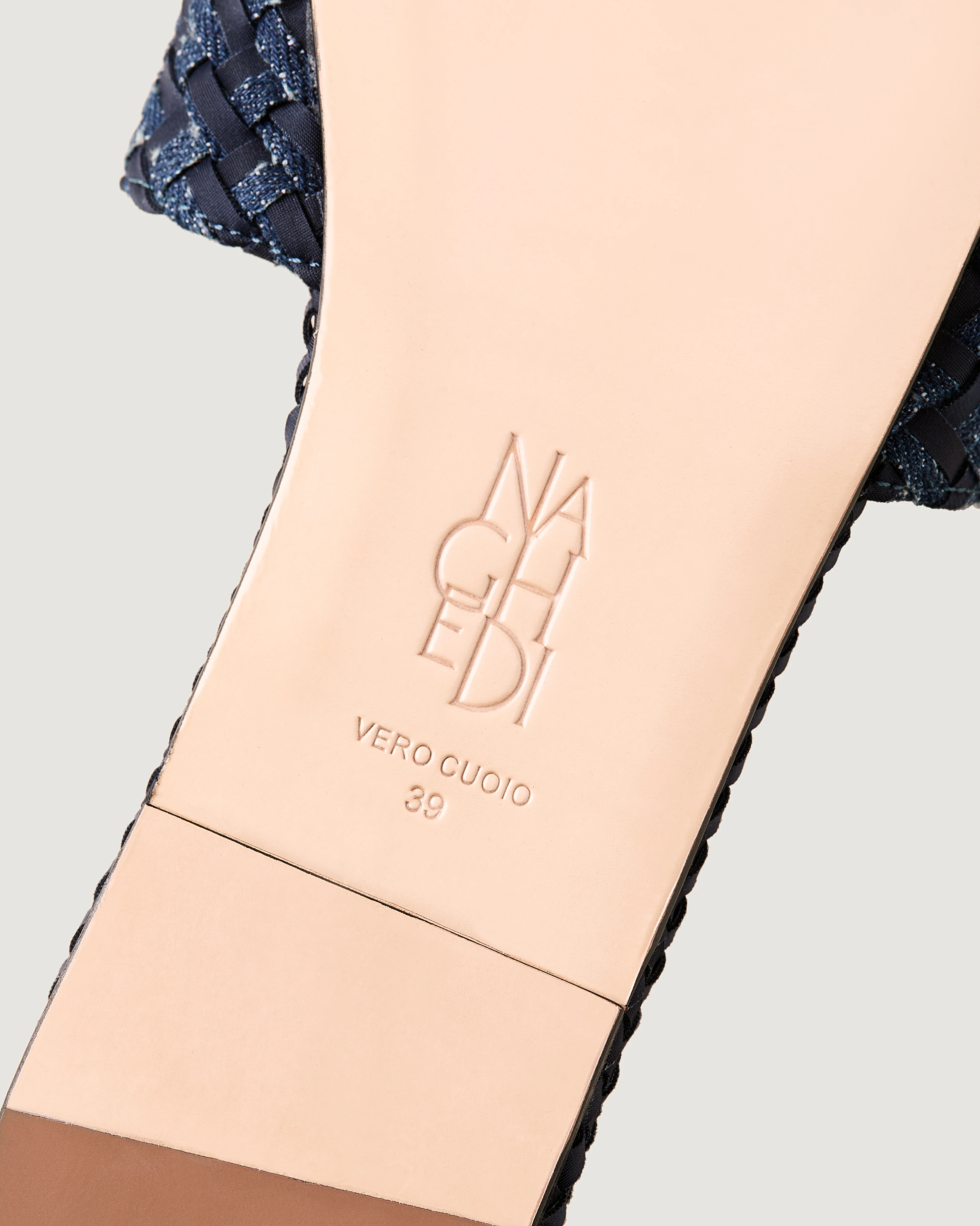 St. Barths Slide Double Weave Denim | Indigo - Image 4
