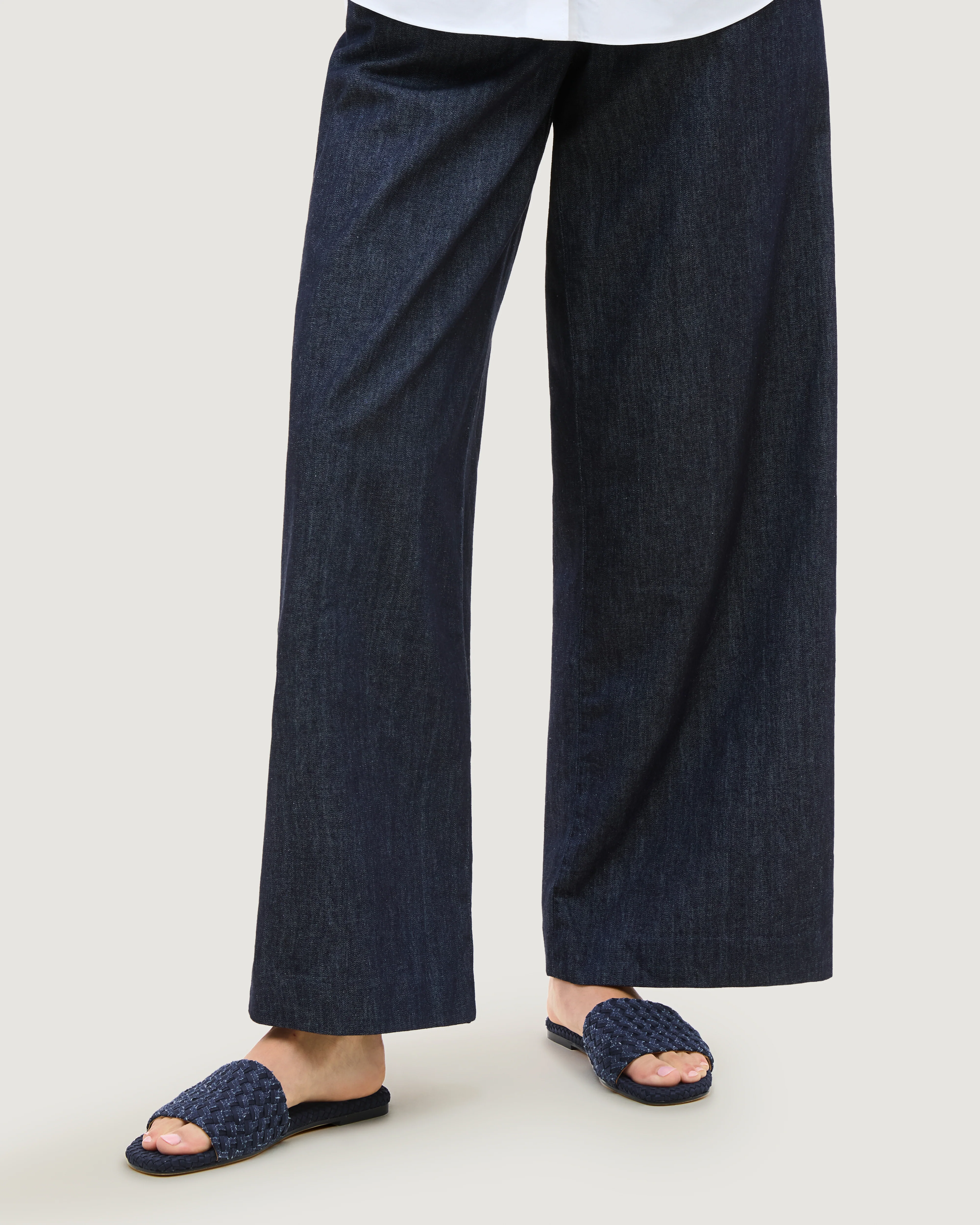 St. Barths Slide Double Weave Denim | Indigo - Image 5