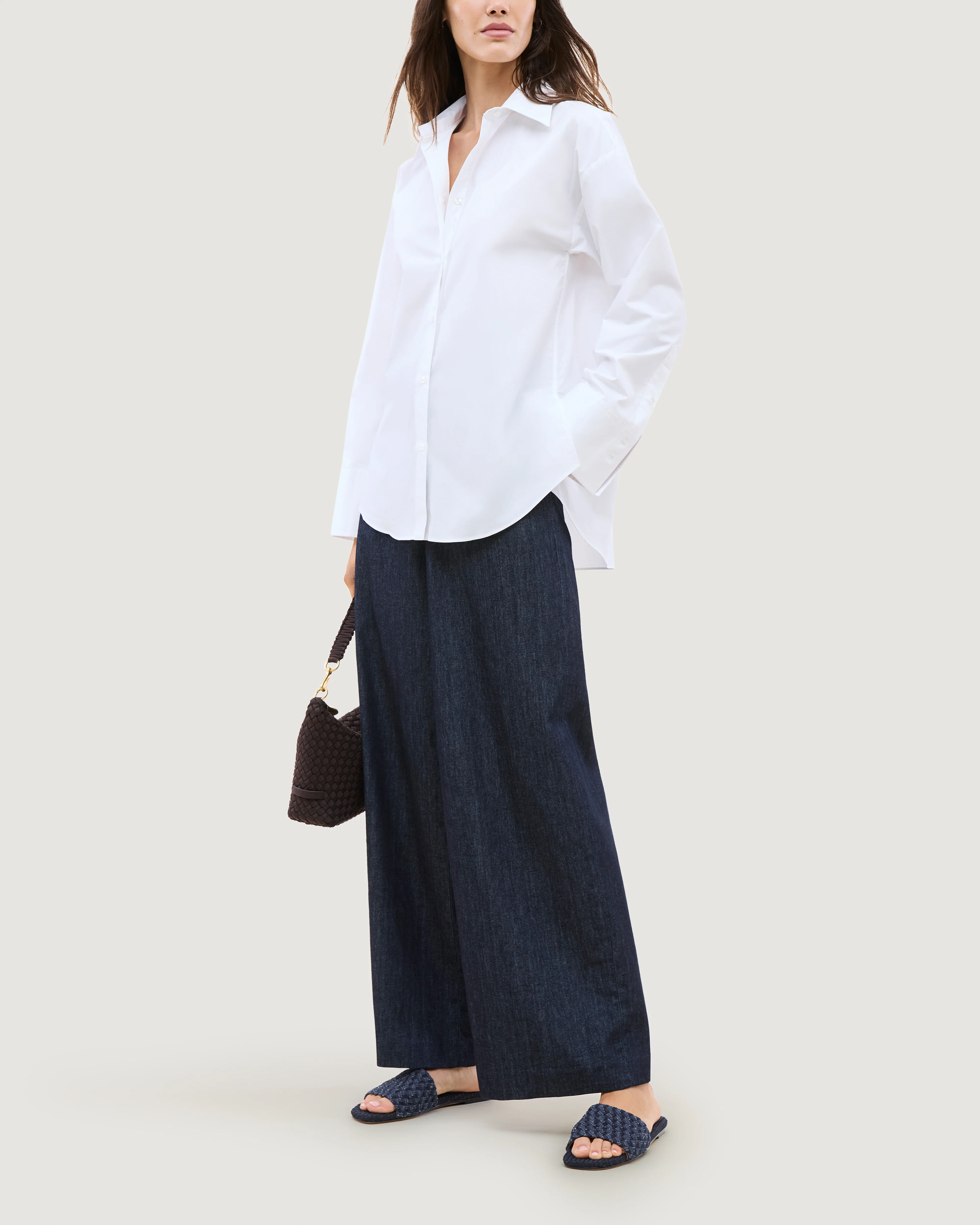 St. Barths Slide Double Weave Denim | Indigo - Image 6