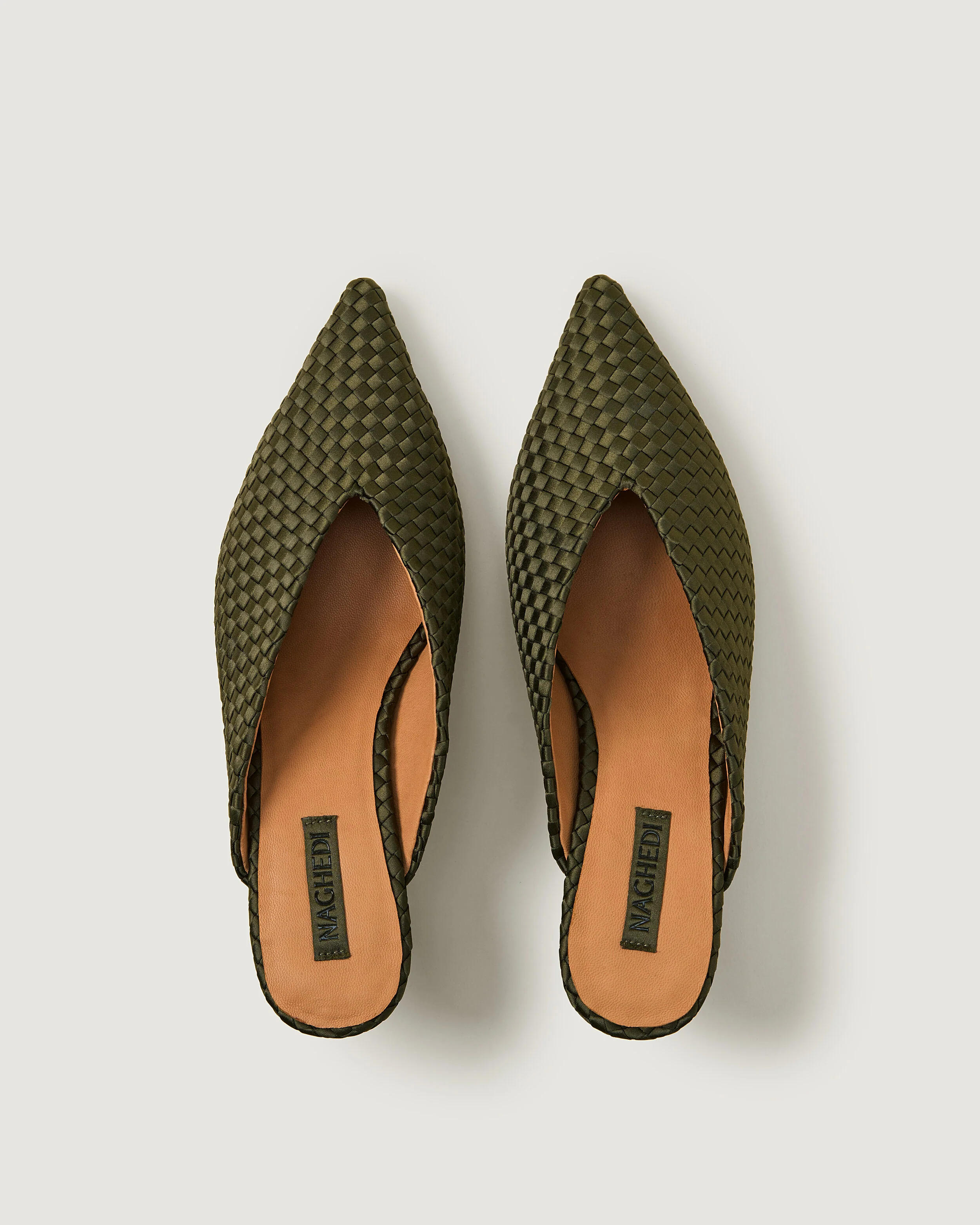 Strada Kitten Heel Satin | Juniper - Image 3