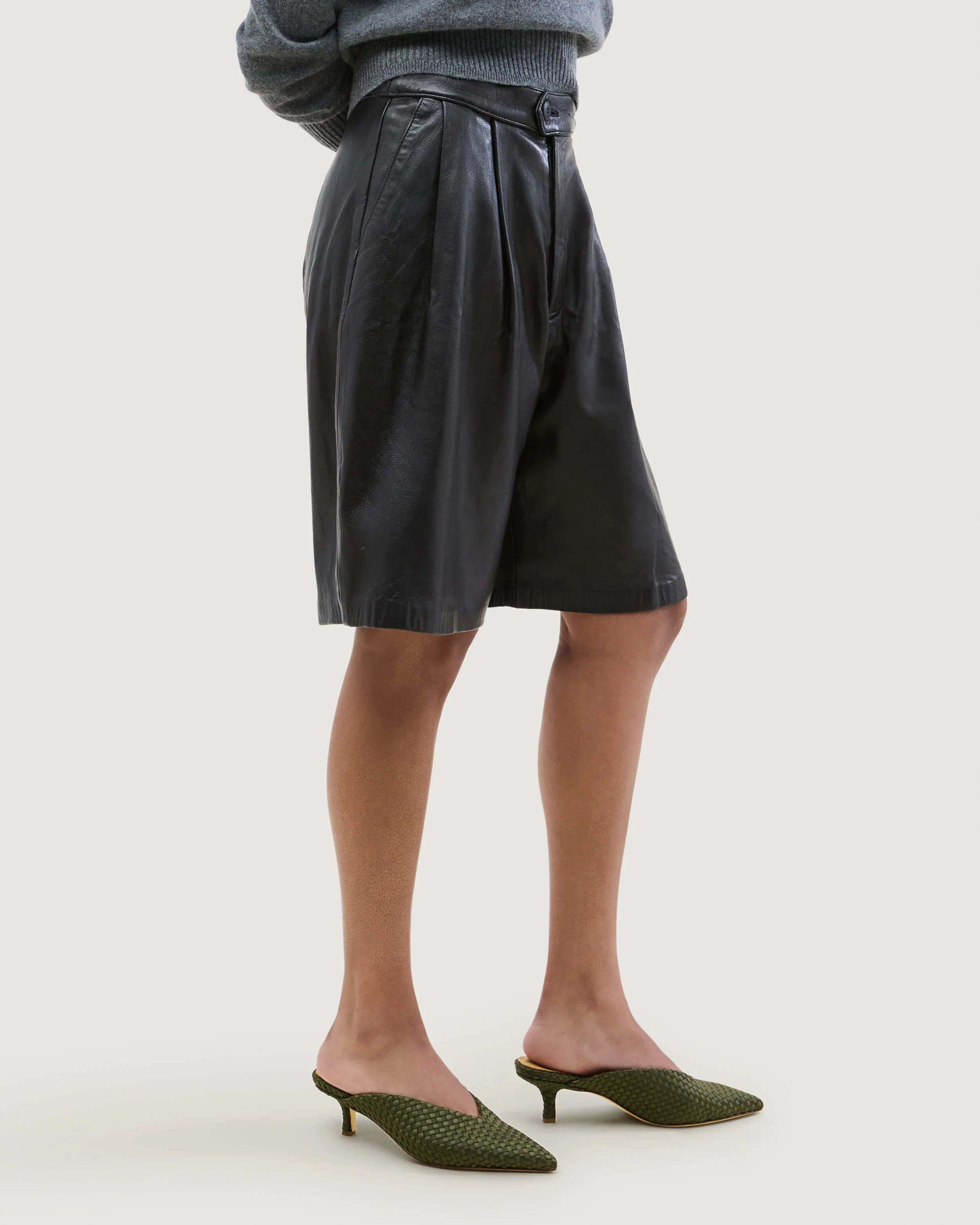 Strada Kitten Heel Satin | Juniper - Image 5