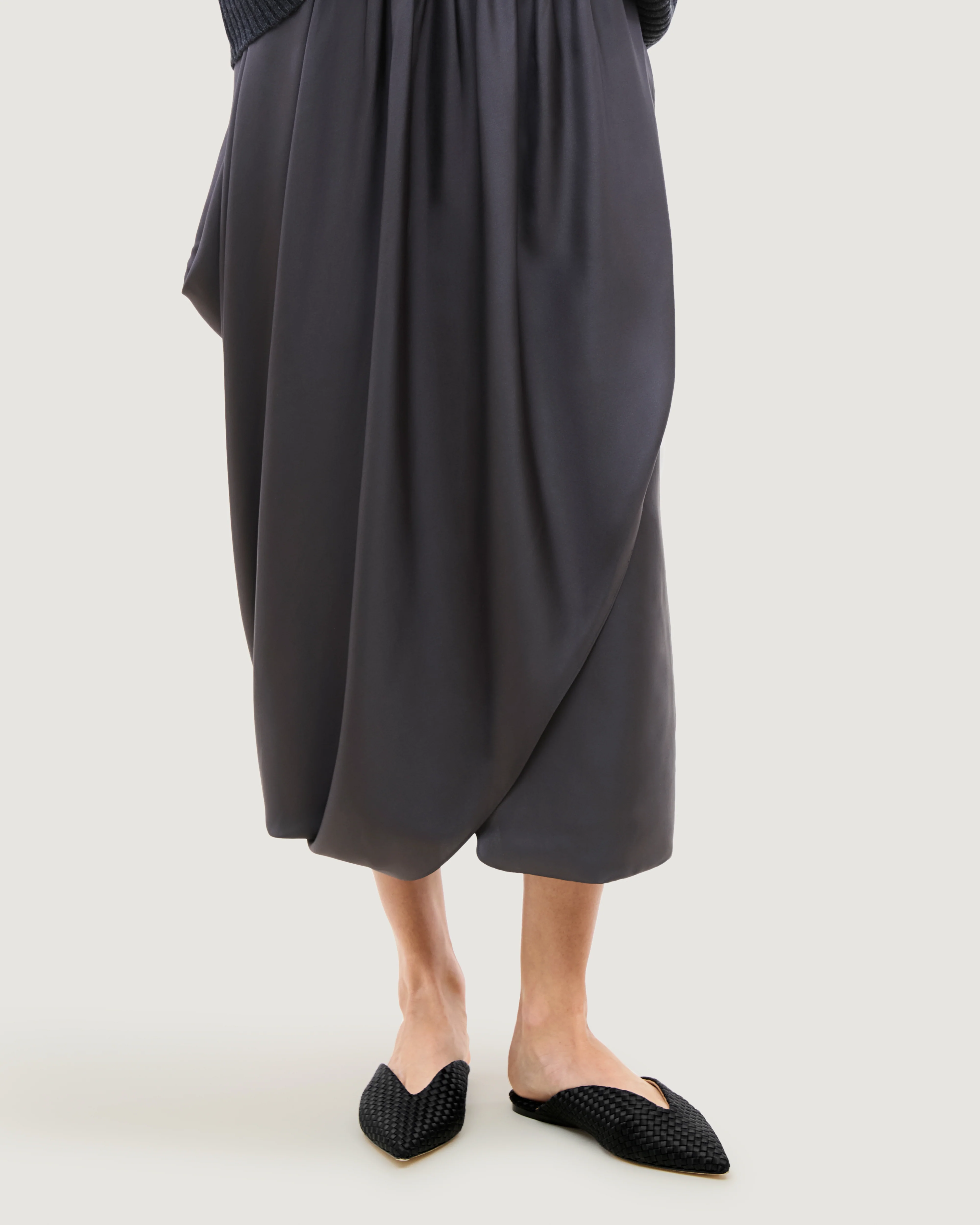 Strada Mule Satin | Onyx - Image 5