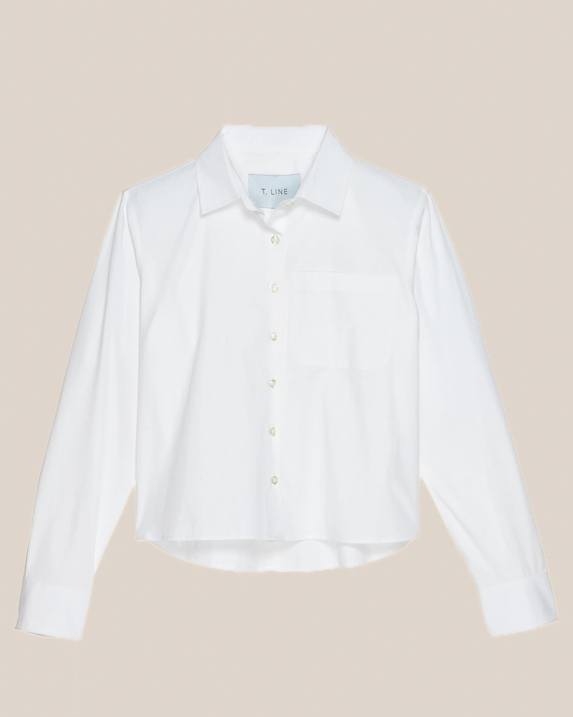 T.Line Coco Cropped Shirt | White Poplin
